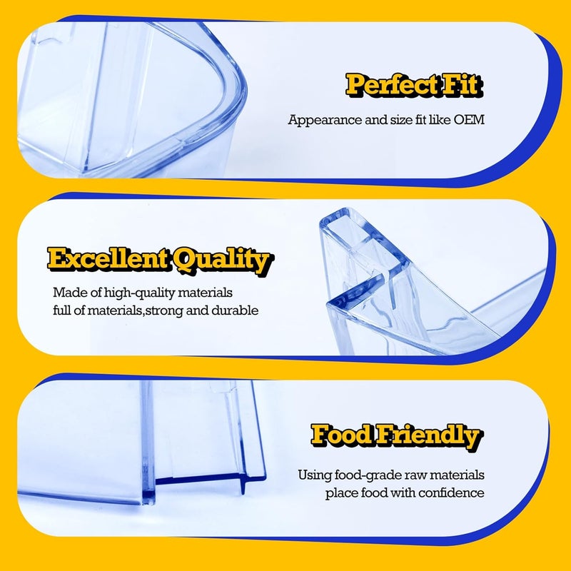 GREALTH 2-Pack WPW10430639 Refrigerator Door Shelf Bin Compatible with Whirlpool Kenmore, Freezer Door Bin W10430639 W10324876 WPW10430639VP AP6021338 PS11754659 EAP11754659 2683861 - Image 5
